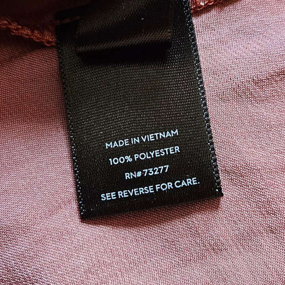 Simply Vera Vera Wang Blouse Long Sleeve VNeck Sheer Burgundy Women's XLarge - Picture 5 of 8